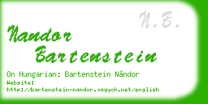 nandor bartenstein business card
